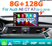 9'' Wireless Carplay Android 13 for Audi A6 C7 A7 2012-2018 2Din