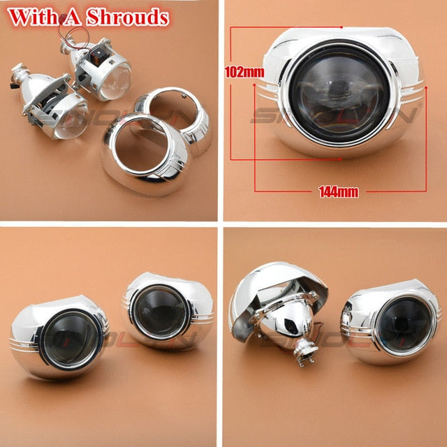 3.0 Bi-Lens for H7 H4 place,  H1 bulbs